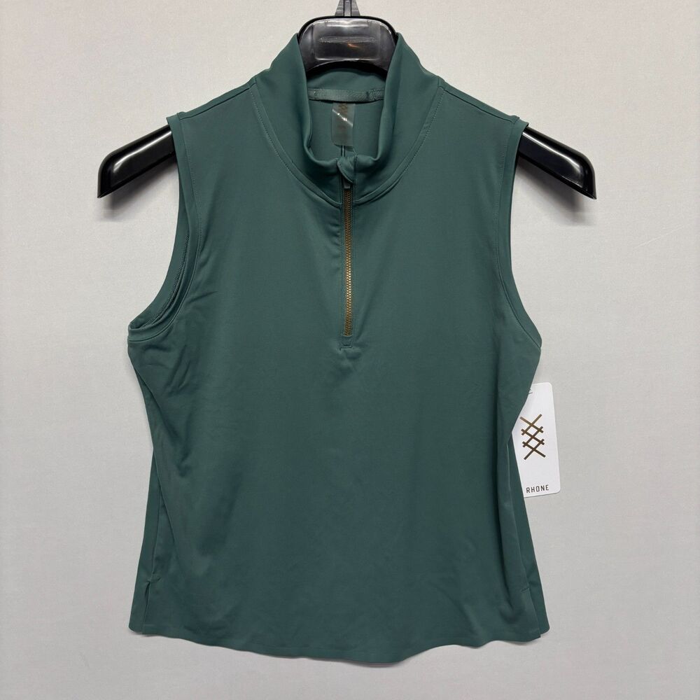 NWT Rhone Women Course to Court Sleeveless Zip Mock Top Size Medium D135 -20